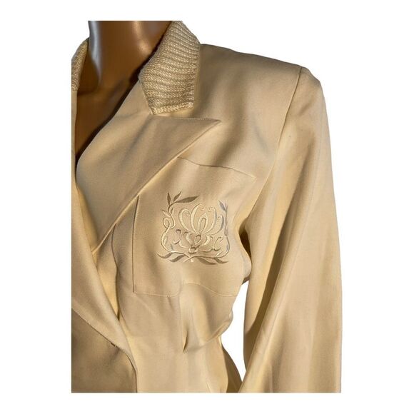 Sideffects Women’s Vintage Ivory Long Sleeve Jumpsuit Size 12 - Picture 3 of 16